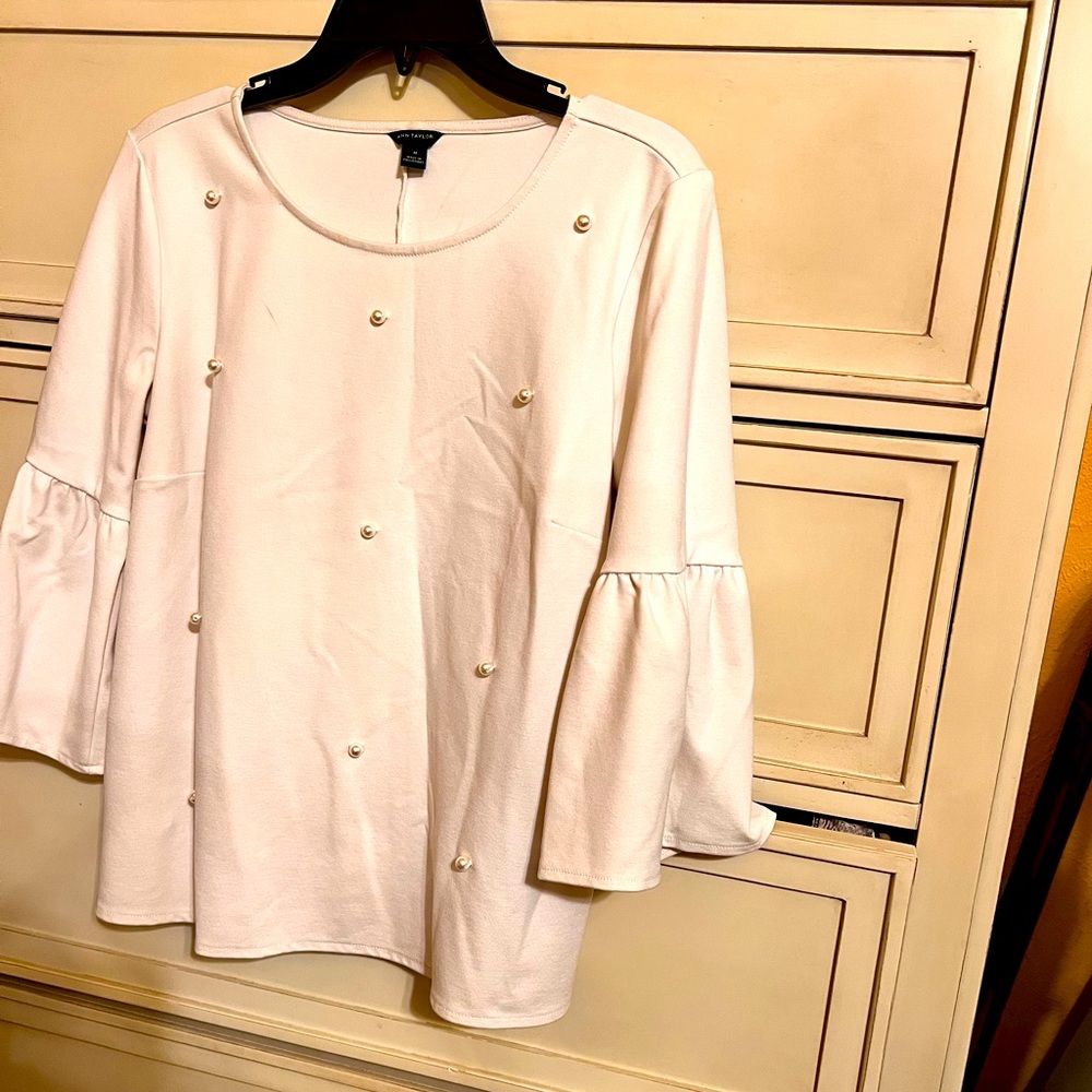 Pearl studded Ann Taylor Blouse